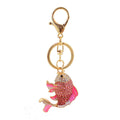 Rhinestone Fish Keychain With Gold Tone Ring And Lobster Clasp view 5