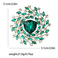 Gold Tone Triangle Spiral Rhinestone Starburst Brooch view 6
