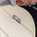 Pearl Crystal Cross Open Rings Silver Gold Two Styles view 6