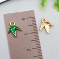 Matte Gold-Tone Bamboo Metal Charms with 6 Listed Options view 6