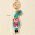 Beaded Nutcracker Soldier Charm Keychain Four Colors view 6