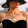 Gold Stainless Steel Sea Shell Turtle Charm Beach Necklaces view 3