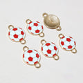 Enamel Soccer Ball Double-Loop Charms in Ten Color Options view 6