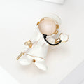 Cartoon Doctor Enamel Brooch in Mint Green or White view 4