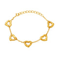 Hollow Heart Chain Bracelet Stainless Steel Four Finishes view 5