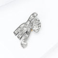 Crystal Cat Brooch With Red Heart Charm for Jackets Scarves and Lapels view 4