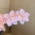 Translucent Petal Oversized Flower Statement Stud Earrings view 7