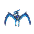 Green Gold Tone Winged Dragon Enamel Two Designs Metal Brooch Pin view 6