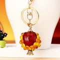 Red and Green Pomegranate Keychains with Fortune Braided and Plain Loop Options view 9