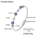 Evil Eye Cable Bangle Magnetic Clasp Gold Steel Styles view 6