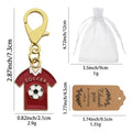 Red Soccer Jersey Keychain Gold Lobster Clasp Enamel view 2