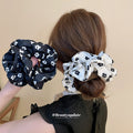 Floral Fabric Hair Claw And Pearl Scrunchie 2 Styles view 2