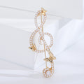 Pearl Treble Clef Brooch Butterflies Gold or Silver Tone view 7