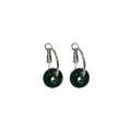Silver Hoop Earrings Color Bead Donut Leverback Styles view 6