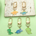 Cartoon Dinosaur Metal Keychains With Clasps, Six Styles view 1