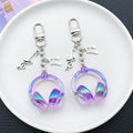 Transparent Purple Headphone and Music Note Clip Keychain Collection view 2