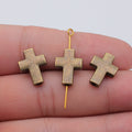 Cross Shaped Metal Spacer Beads in Six Metallic Finishes view 5
