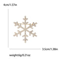 Crystal Snowflake Brooch in Gold or Silver Tone Jewelry view 5