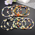 Colorful Faceted Bead Daisy Stretch Bracelets in Eleven Designs view 5