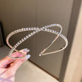 Crossed Double Headband In Five Chain And Crystal Finishes view 6