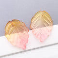 Large Glass Leaf Charms in Twelve Flecked and Gradient Finishes view 7