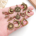 Gold-Tone Sun and Moon Metal Charms with 21 Listed Options view 3
