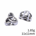 Antique Silver Celtic Trinity Knot Large Hole Bead view 3