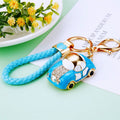 Princess Car Keychains in Pink Red and Blue with Braided and Plain Loops view 11