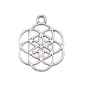 Overlapping Circle Geometric Flower Metal Frame Pendant view 5