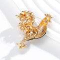 Gold Tone Silver Tone Bird Enamel Metal Brooch Pin view 4