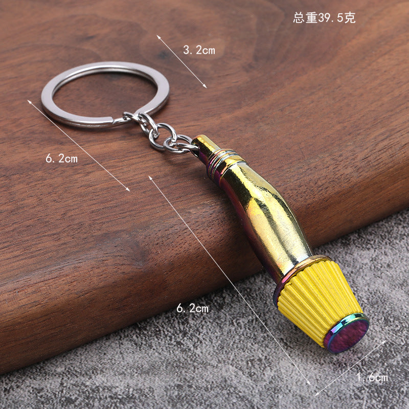 Mushroom Air Filter Car Keychain Zinc Alloy Key Ring Accessory