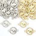 Rhinestone Elephant Connector Charms in Gold and Silver Tones view 5