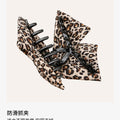 Leopard Print Fabric Triangle Claw Hair Clip 2 Shades view 4