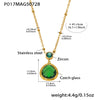 P017 GreenGoldGlassPendant