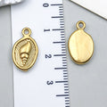 Gold Stainless Steel Starfish Seahorse Conch Shell Charm Pendants for DIY Jewelry