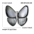 Shell Effect Butterfly Brooch in Four Gold Rose Gold or Black Styles view 7