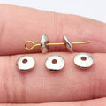 6.8x6.8x2.3mm 0.34g Platinum Tone Zinc Alloy Round Spacer Beads for DIY Bracelet Jewelry Making