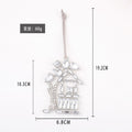 Rhinestone Christmas Tree House Metal Hanging Ornaments view 3