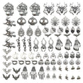 Metallic Pumpkin and Bat Metal Charms with 31 Listed Options view 1