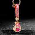 Jeweled Heart Fortune Pouch Keychains in Seven Colors plus Assorted view 2