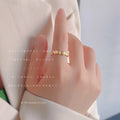 Gold Tone Irregular Wavy Band Ring Organic Liquid Texture view 2