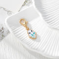 Gold Tone Pressed Flower Hamsa Lobster-Clasp Charms in Nine Options view 5