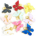 Colorful Enamel Butterfly Charms in Gold and Silver Tones view 5