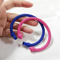 Color-Coated Twisted Wire Open Cuff Bracelets in Seven Colors view 5