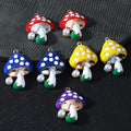 Enamel Mushroom Charm Pendant With Pearl Accent Multi Color view 1