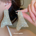 Crystal Sculptural Statement Stud Earrings Fashion Jewelry view 4