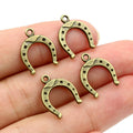 Lucky Horseshoe Charms in Bronze and Silver Designs view 6