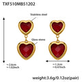 Faceted Glass Heart Earrings Necklaces Bracelets Gold Silver Multicolor view 6