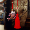 Jeweled Round Fish Vehicle Hanging Ornaments in Five Colors and Cord Only Option view 7