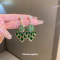Crystal Feather and Leaf Drop Earrings in Three Designs view 3